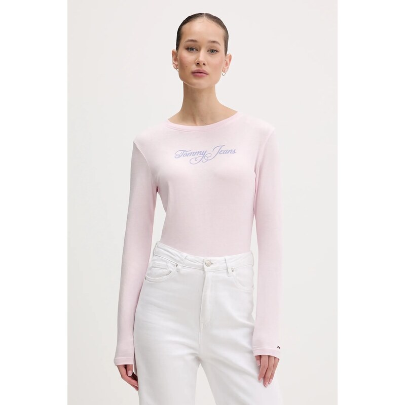 Bavlnené tričko s dlhým rukávom Tommy Jeans 66515278