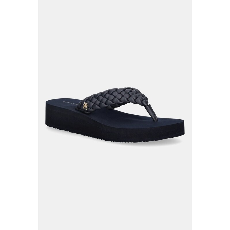 Šľapky Tommy Hilfiger TH WEDGE CORNROW BEACH SANDAL 66337075