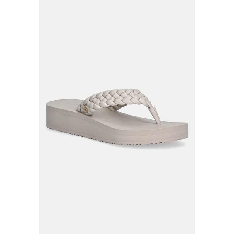 Šľapky Tommy Hilfiger TH WEDGE CORNROW BEACH SANDAL 66337076