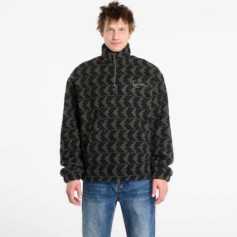 Mikina Karl Kani Metal Signature Monogram Teddy Troyer Black S 66338001