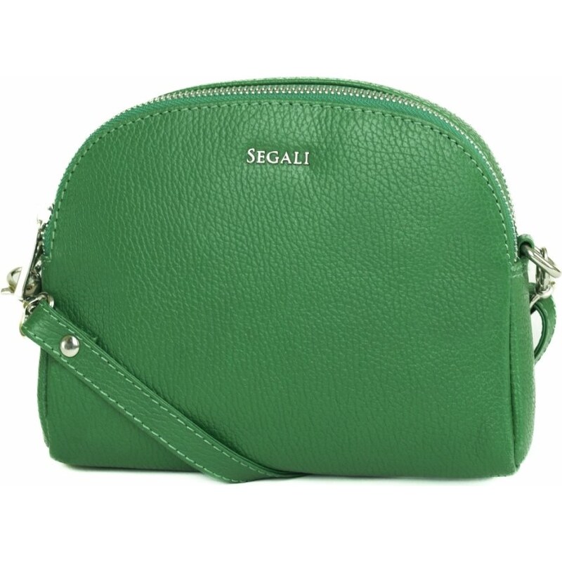 SEGALI Dámska kožená taška cez rameno SG-212 zelená 64407272