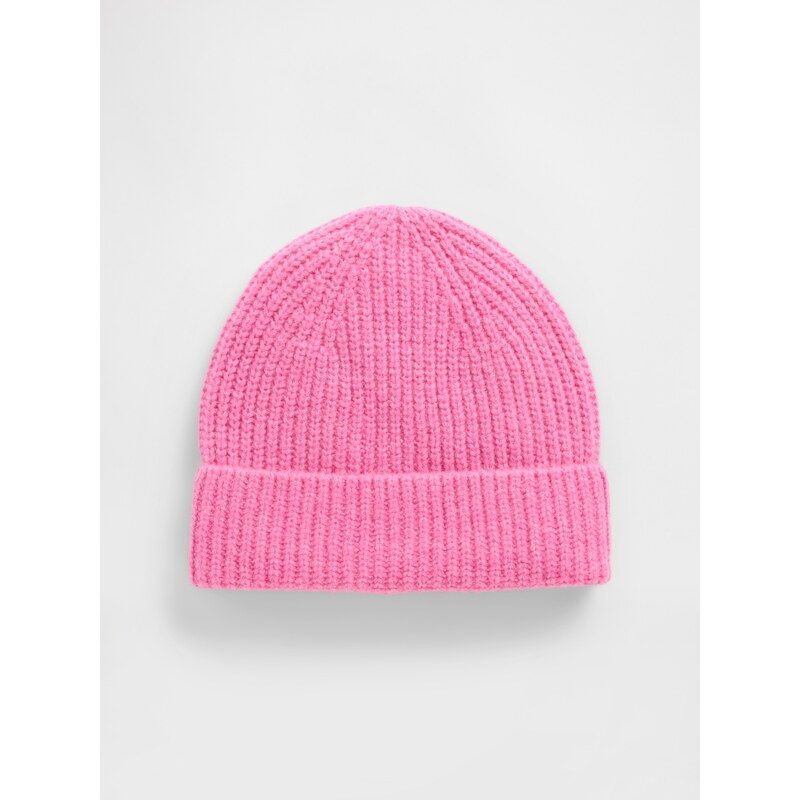 GAP Ružová pletená čiapka CashSoft 66440371
