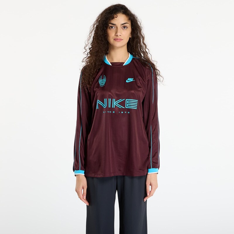 Dres Nike Sportswear Womens Long-Sleeve Jersey Top Burgundy Crush/ 66345585