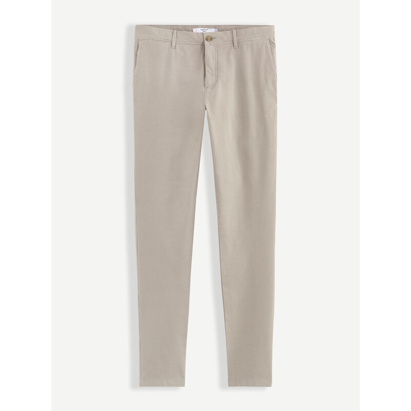 Krémové pánske chino nohavice Celio Tocharles 50525085