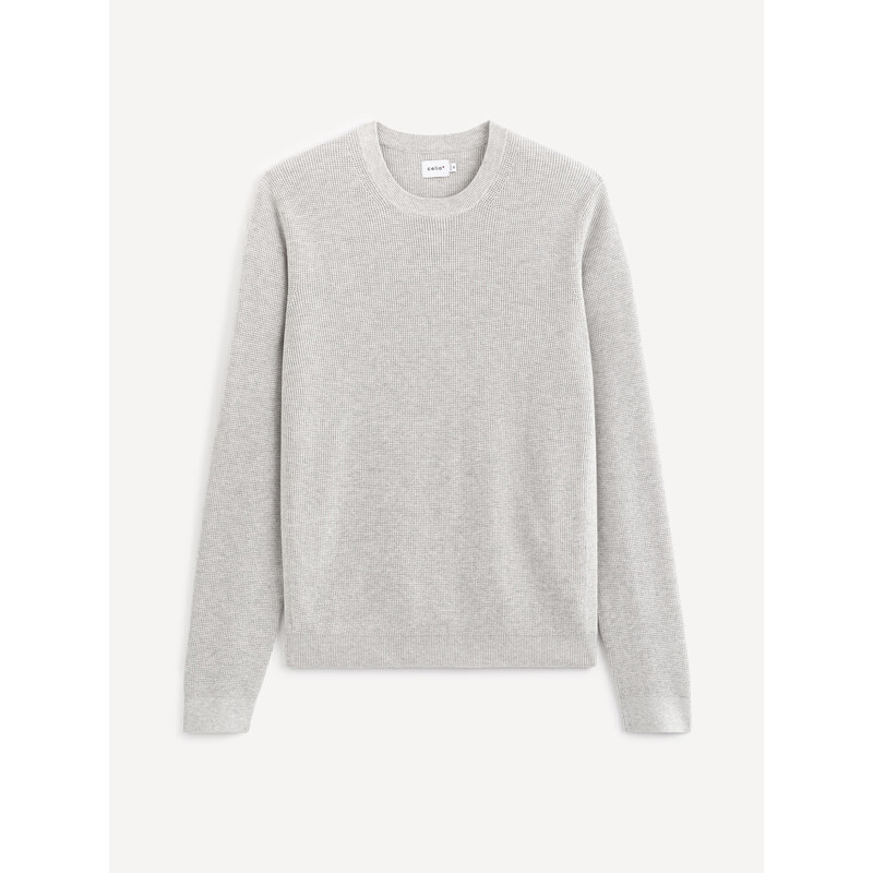 Svetlošedý basic sveter Celio Tepic 50506684