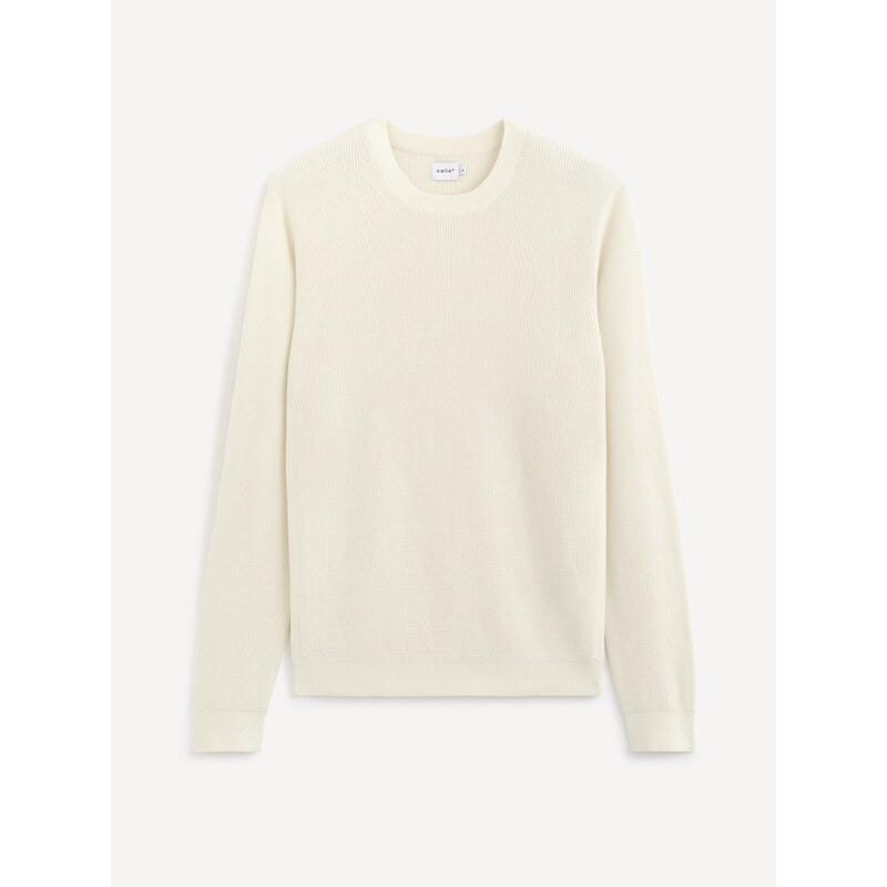Biely basic sveter Celio Tepic 50506244