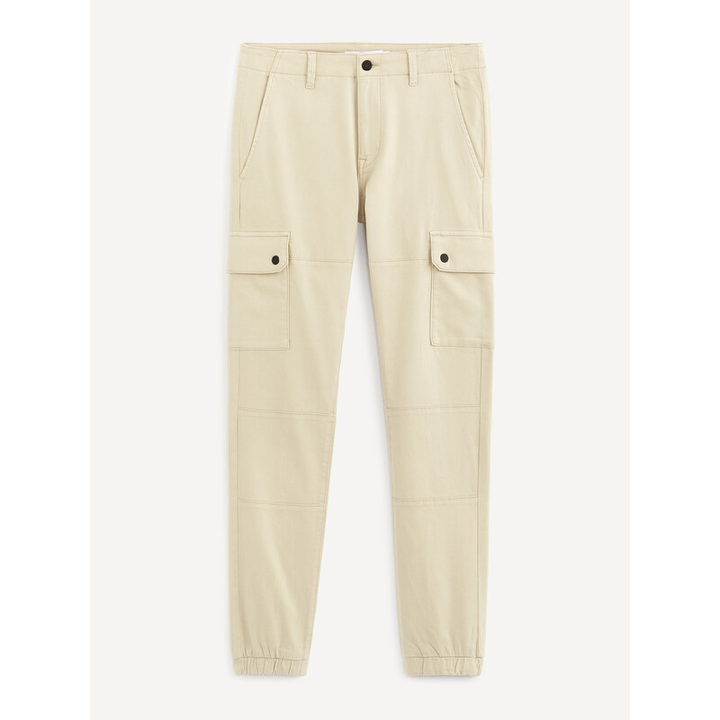 Krémové pánske nohavice Celio Solyte 50503376