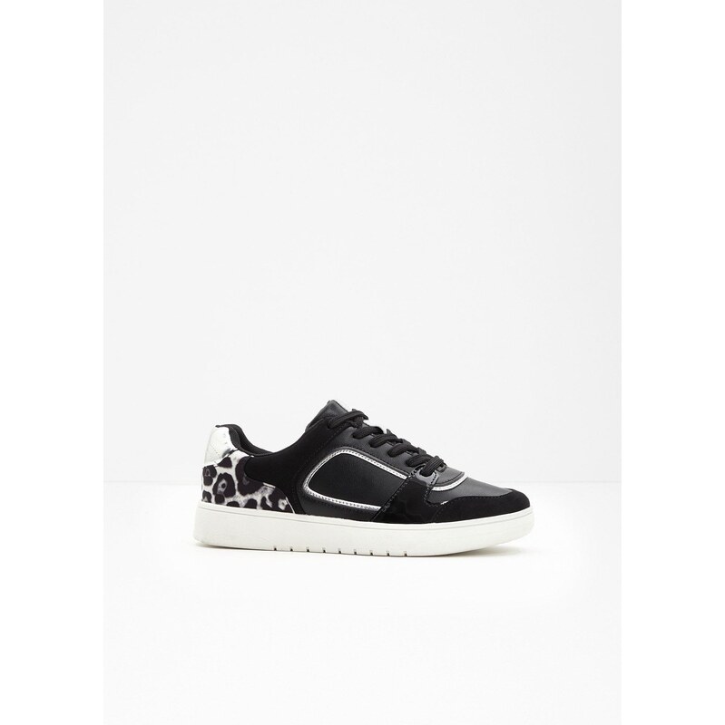 bonprix Tenisky s animal detailmi, farba čierna 66340262