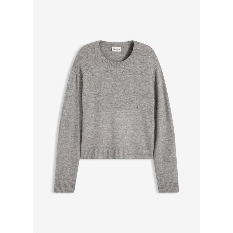 bonprix Pulóver boxy, farba šedá 66341210
