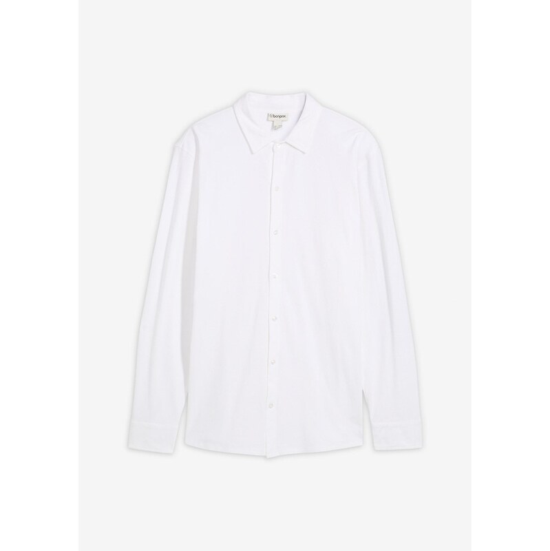 bonprix Strečová košeľa z bavlneného piké materiálu, Slim Fit, farba 66341221