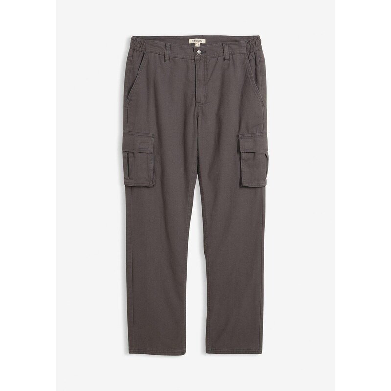 bonprix Termo nohavice Relaxed Fit, z bavlny, Straight, flanelová 66341277