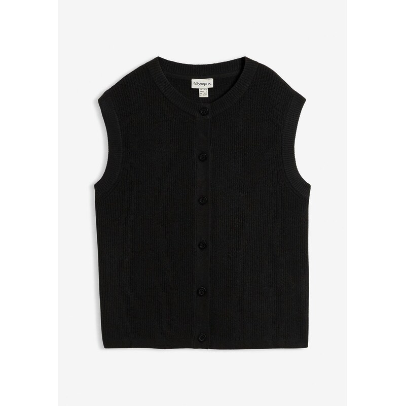 bonprix Pletená vesta, farba čierna 66341281