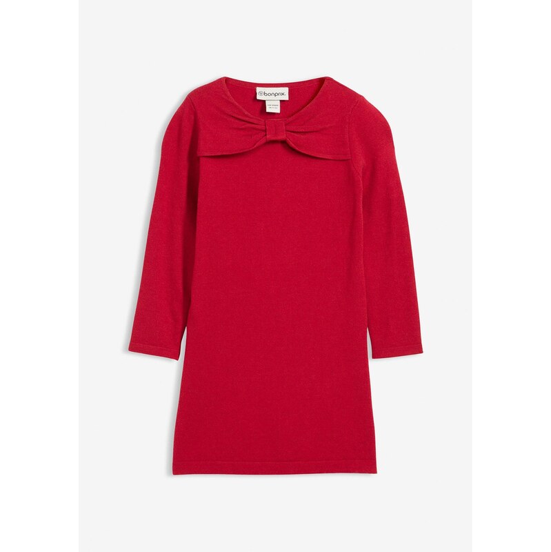 bonprix Pletené šaty z jemného viskózového mixu, farba červená 66341284