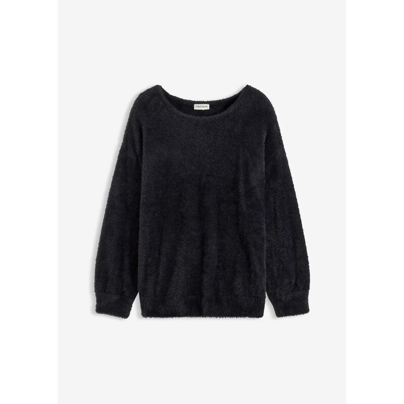 bonprix Pulóver oversize, farba čierna 66341328