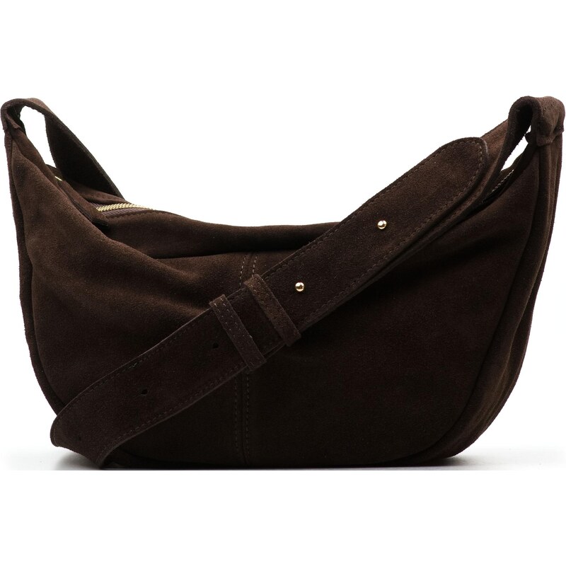 Blaire Kožená crossbody kabelka Hollie tmavo hnedá 66341475