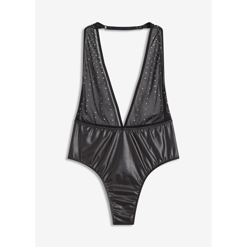 bonprix Stringové body s leskom, farba čierna 66438115