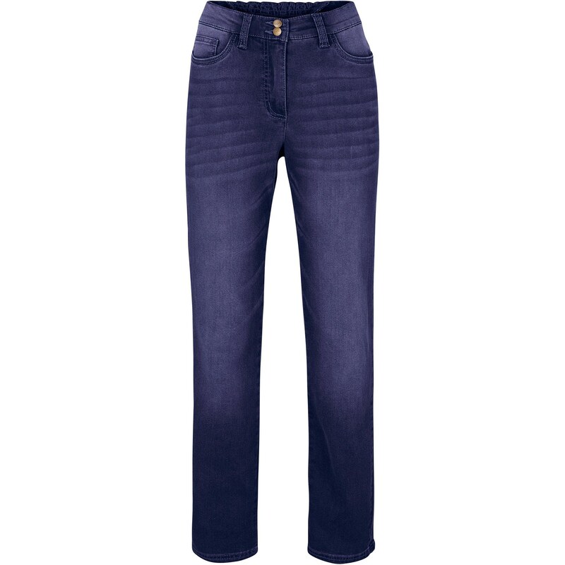 bonprix Termo džínsy, rovné, stredná výška pásu, pohodlný pás, farba 66814734