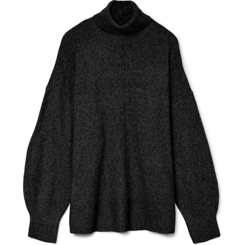 VERO MODA Sveter VMDoffy čierna melírovaná 66106142