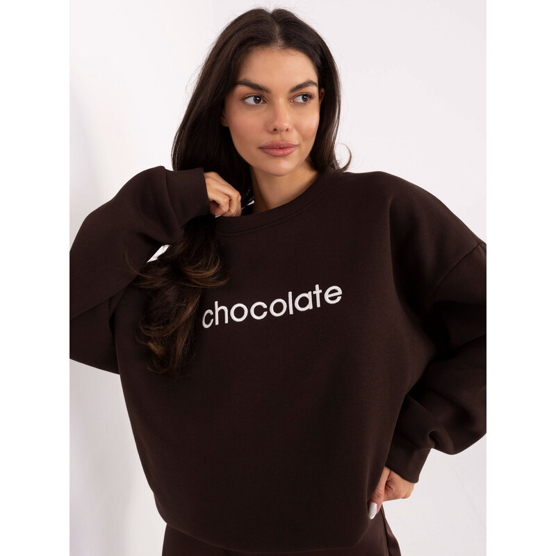 RUE PARIS Sweatshirt-RV-BL-A1036.22-dark brown 66341560