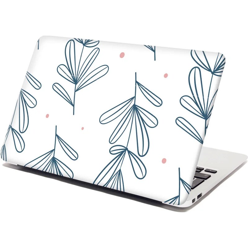 Sablio Samolepka na notebook Modré lístky 65095355