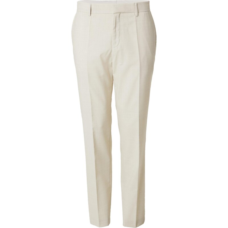 BOSS Nohavice s pukmi Genius prírodná biela 66345909