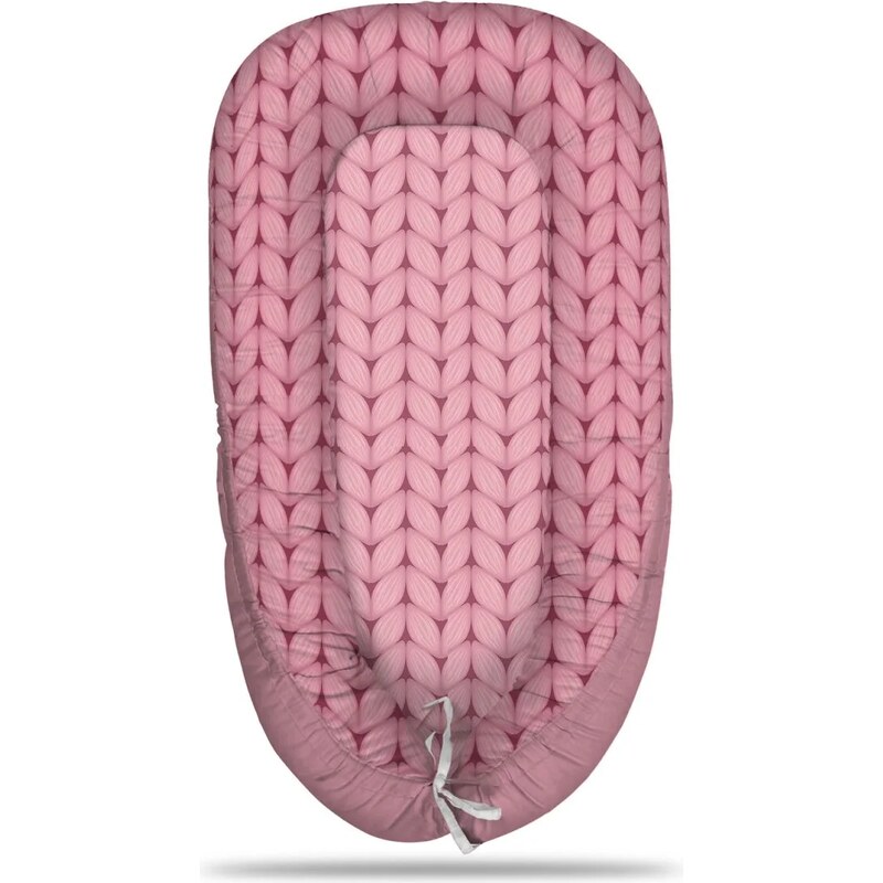 Sablio Hniezdočko pre bábätko Ružové pletenie z vlny 65114011