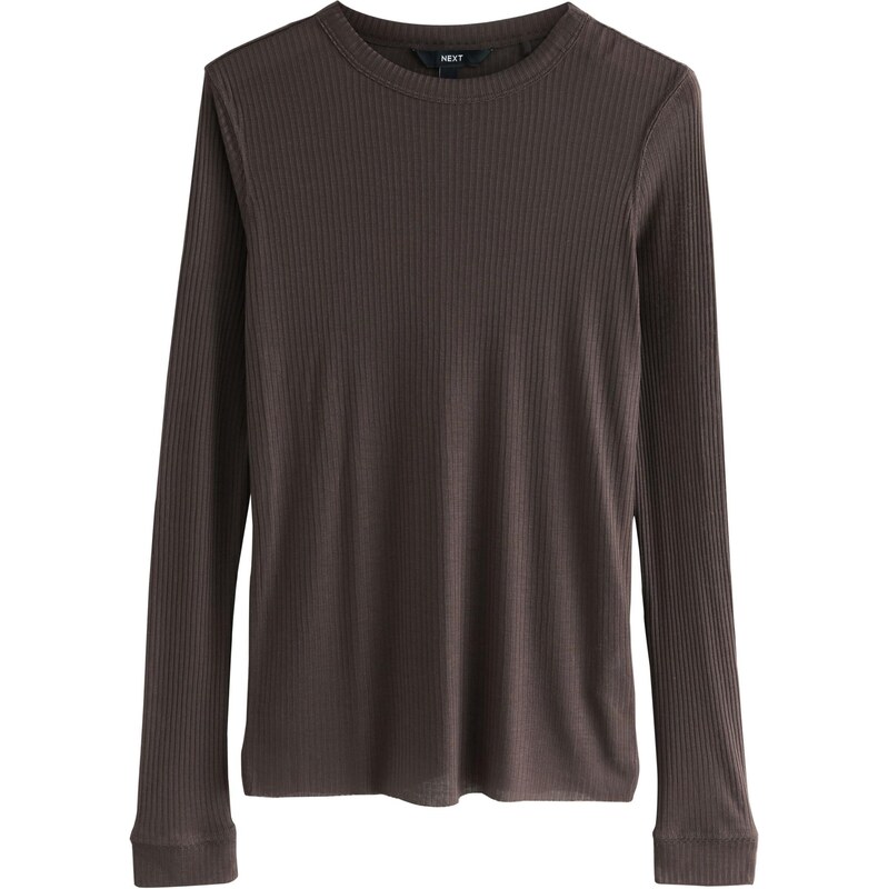 Next Tričko tmavohnedá 66345998