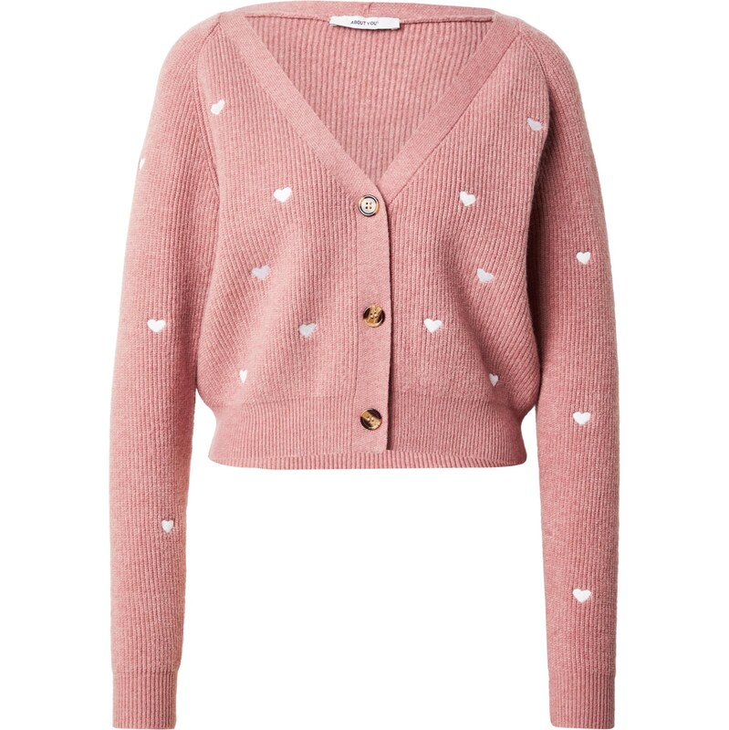 ABOUT YOU Kardigán Lana staroružová / biela 66346433