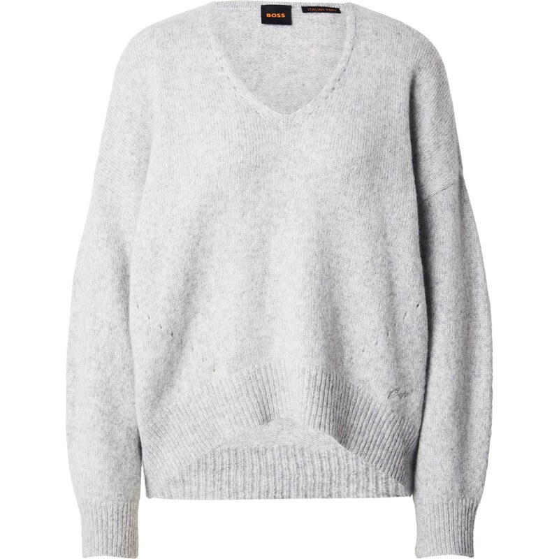 BOSS Sveter Fondyssa svetlosivá 66346449