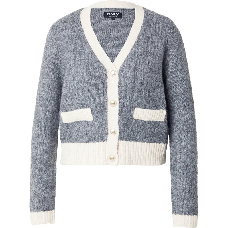 ONLY Kardigán ONLMaggie tmavosivá / biela ako vlna 66346458