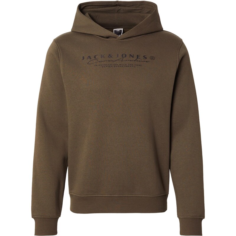 JACK & JONES Mikina JCOPOINT olivová / čierna 66346573