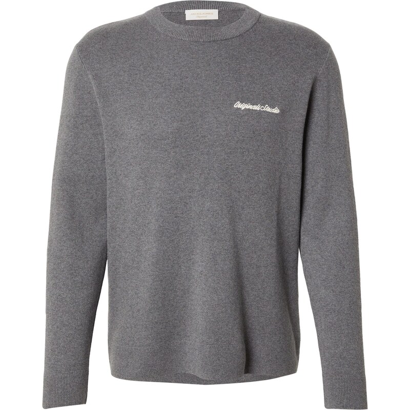 JACK & JONES Sveter JORNORREBRO tmavosivá / biela 66346627