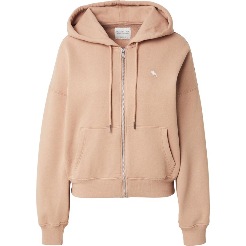 Abercrombie & Fitch Tepláková bunda svetlohnedá 66346762