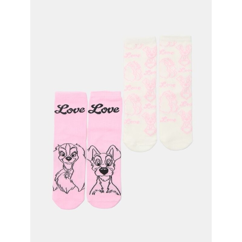 Sinsay - Súprava 2 párov ponožiek Lady and the Tramp - viacfarebná 66344731