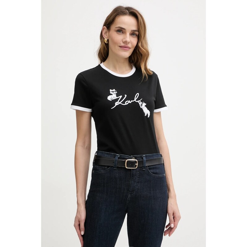 Bavlnené tričko Karl Lagerfeld IKON 66344814