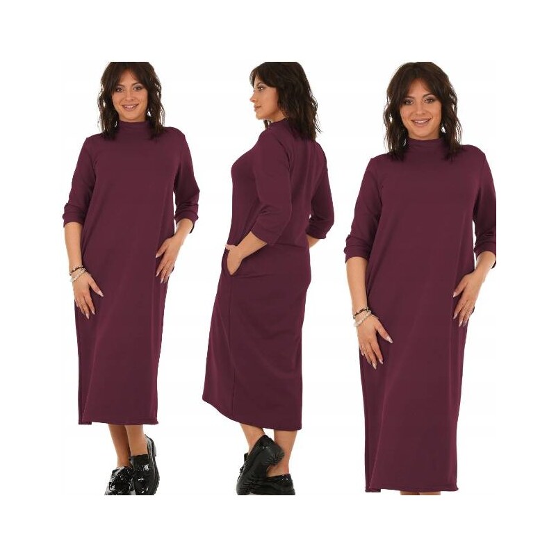 Fashionweek Pohodlné teplákové šaty oversize MF634 60206873