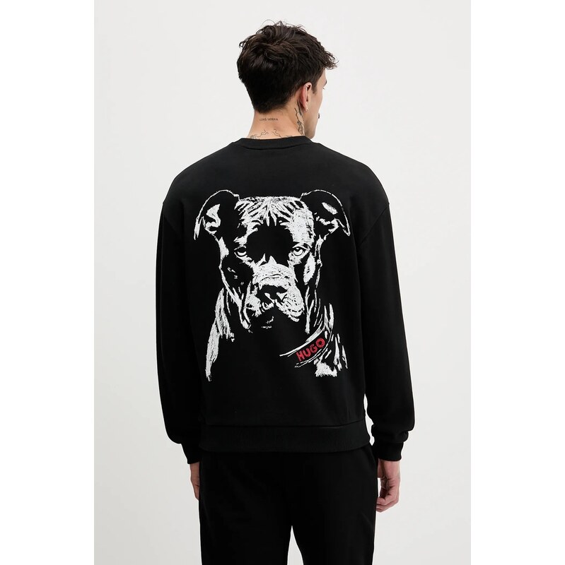 Bavlnená mikina HUGO Dubraxo 66393243