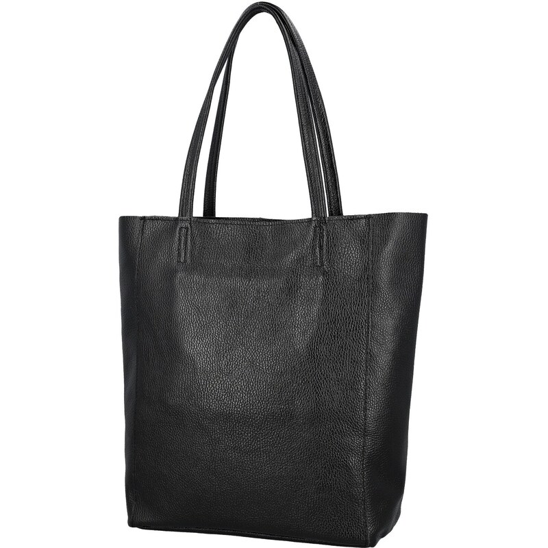 Dámska kožená kabelka na rameno čierna - Delami Vera Pelle Saniela 66403316