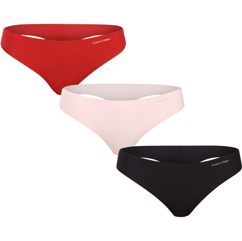 3PACK dámske tangá Calvin Klein bezšvová viacfarebná (QD3558E 31O) 66353507
