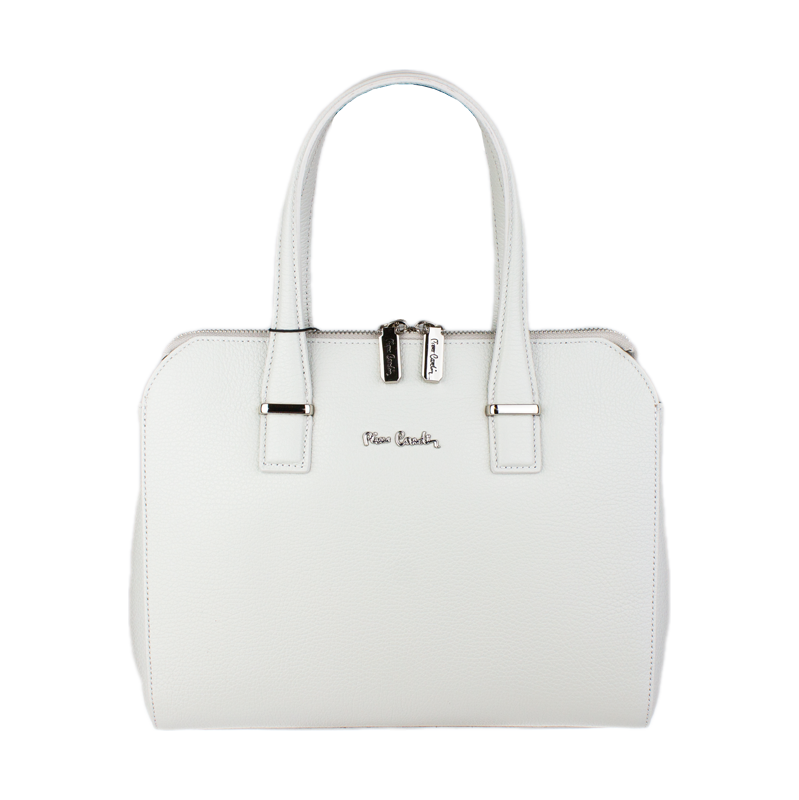 Biela kožená talianska kabelka Pierre Cardin 55053 Ghiaccio 66362250