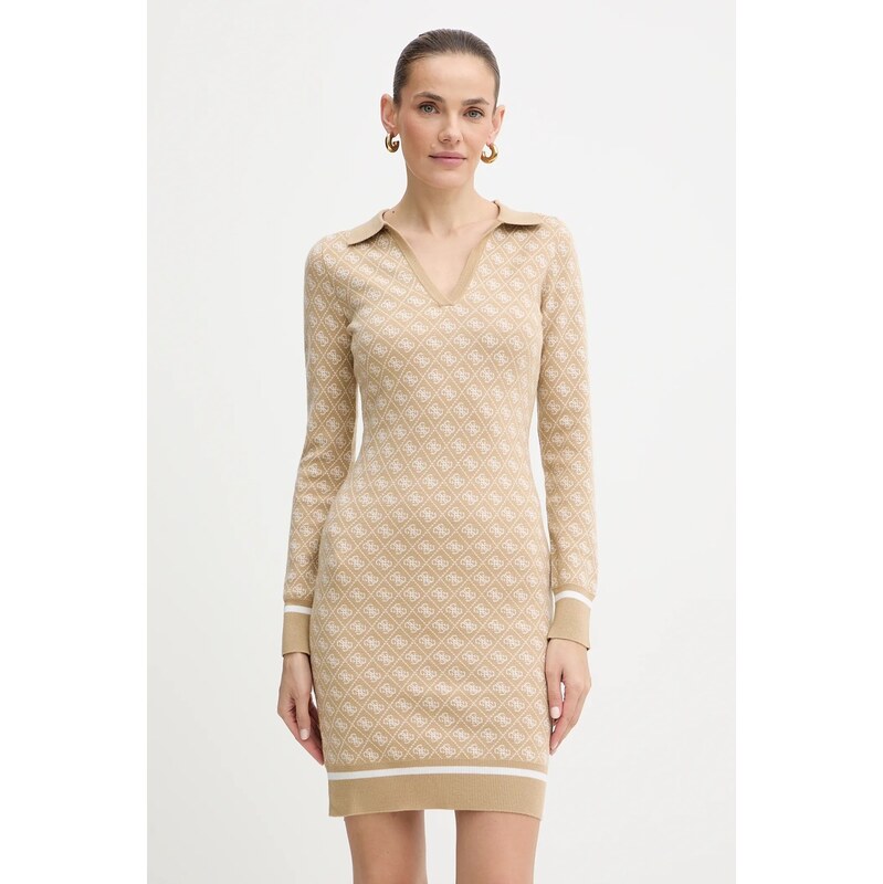 Šaty s prímesou vlny Guess AUBREY 66362181