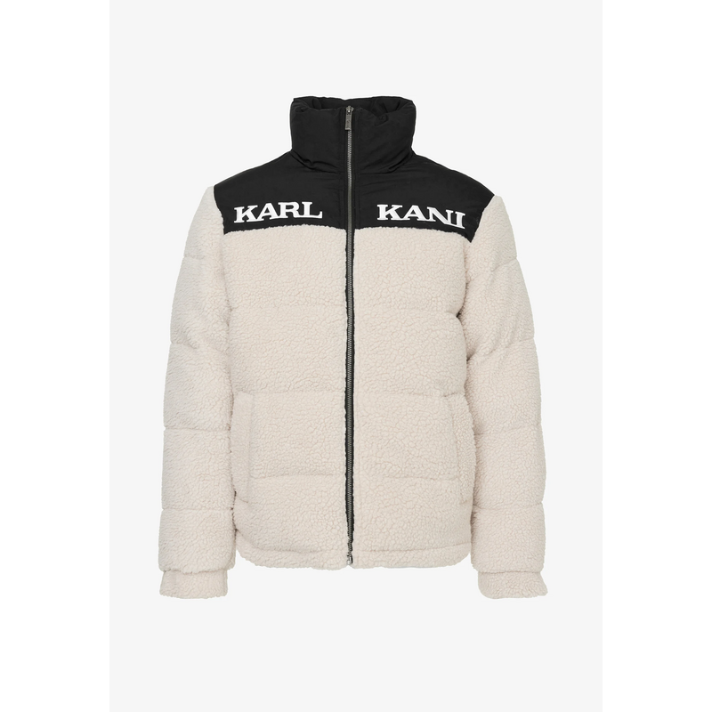 Karl Kani Retro Teddy Puffer Jacket Light Sand/Black - Pánske - Bunda 66357375
