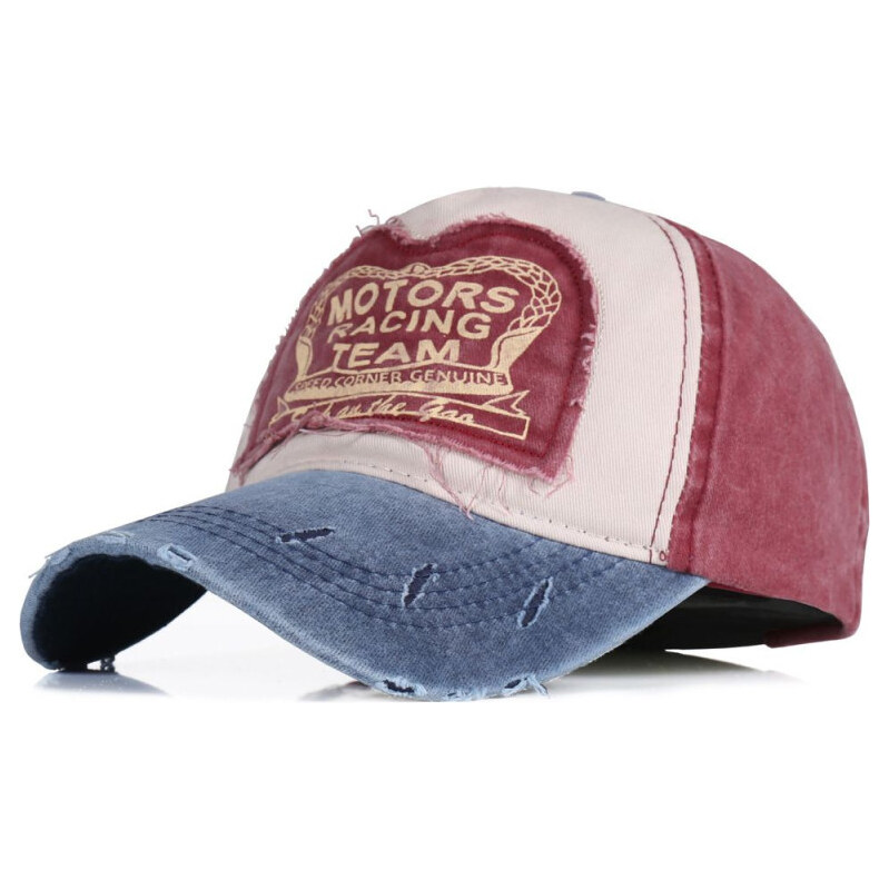 EDIKO Bavlnená Šiltovka Racing TEAM Červená 65224164