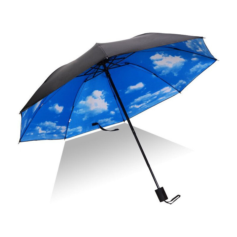 Carla Dámsky skladací dáždnik Modré Mráčky 65225113