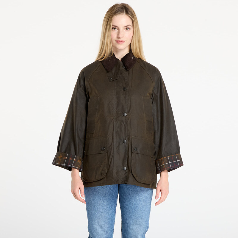 Bunda Barbour Beadnell Wax Jacket Olive/ Classic M 66363530