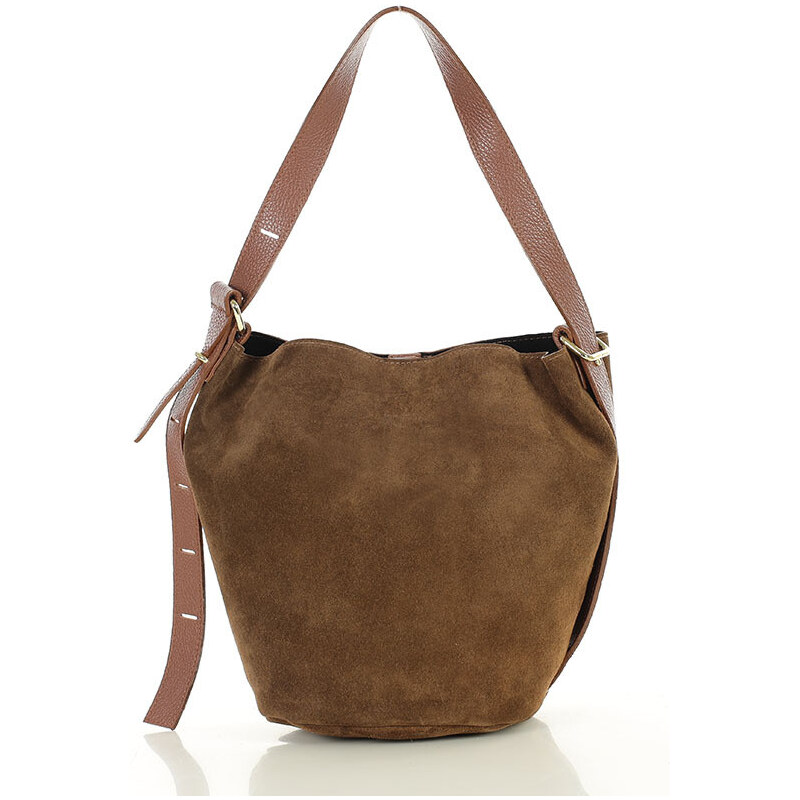 MARCO MAZZINI Dámska kožená taška typu hobo | camel s292b 66364409