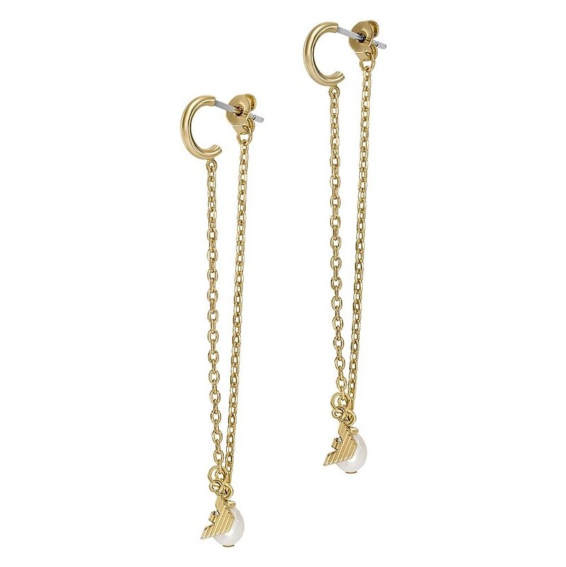 Emporio Armani Dlhé visiace náušnice s pravou perlou EGS3199710 66584751