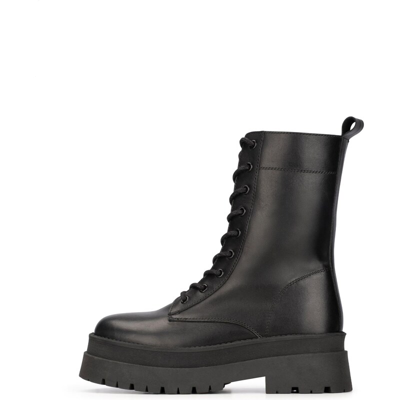 PS Poelman Šnurovacie čižmy Korio čierna 66372047