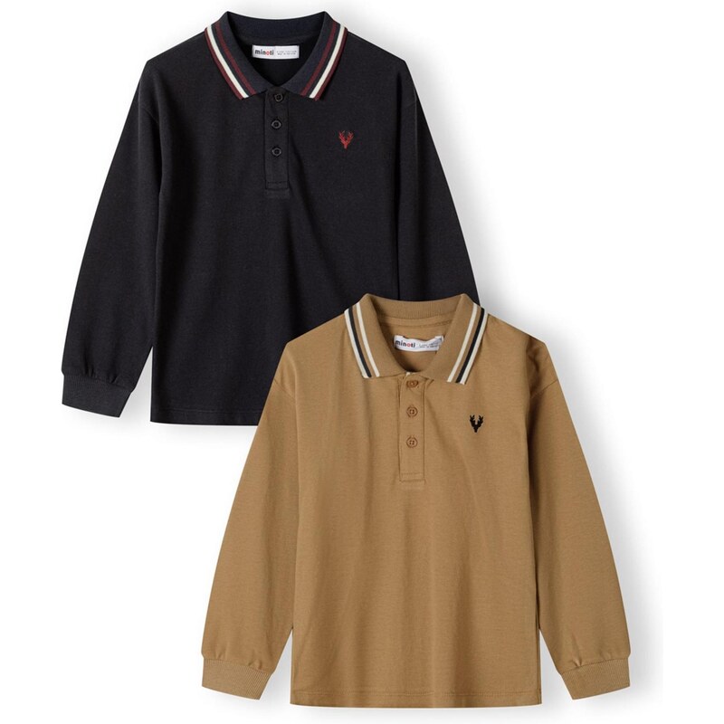 MINOTI Tričko karamelová / čierna / biela 66372096