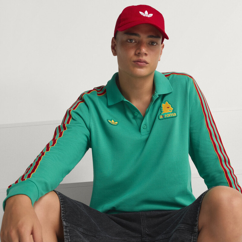 Adidas Polokošeľa s dlhým rukávom AS Roma Terrace Icons 66376379
